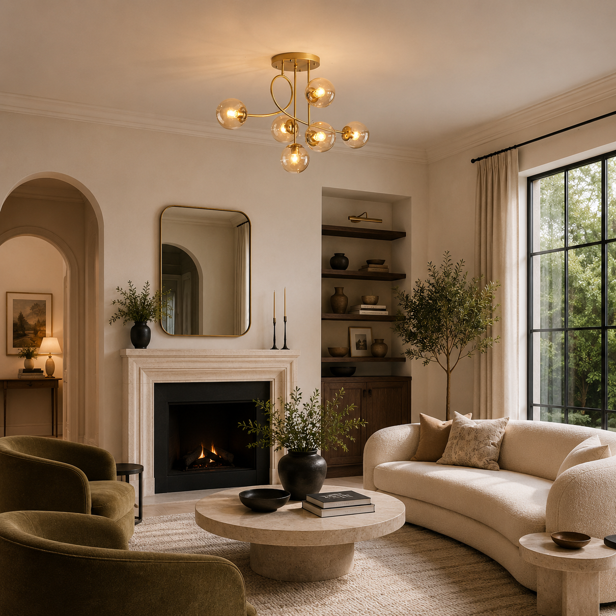 Gold Branch Chandelier